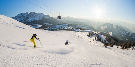 Sciatore in discesa pista Re Laurino di Carezza | © Carezza Dolomites/Harald Wisthaler